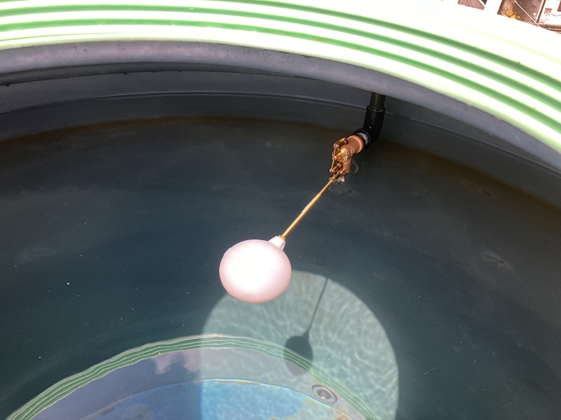 屋上貯水タンクボールタップ交換後