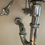 洗面化粧台排水Pトラップ一部取り換え前