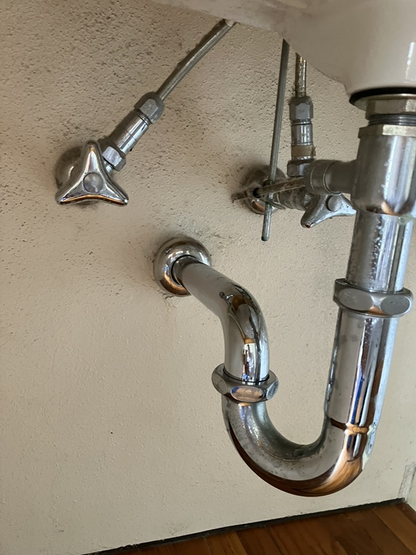 洗面化粧台排水Pトラップ一部取り換え後