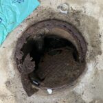 排水桝蓋取り替え前