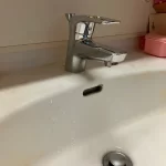 洗面台の水栓交換後